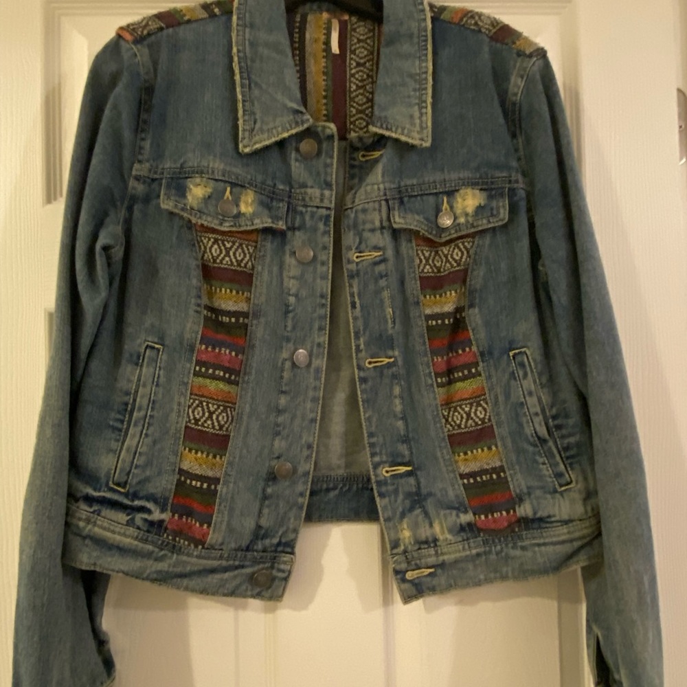 Free People Tapestry and denim jacket